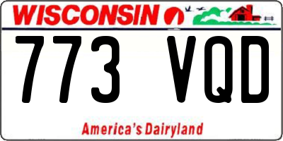 WI license plate 773VQD