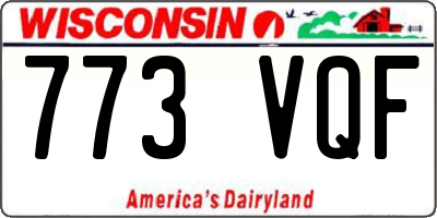 WI license plate 773VQF
