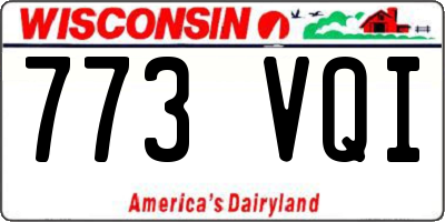 WI license plate 773VQI
