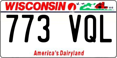 WI license plate 773VQL