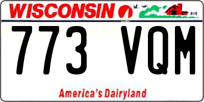 WI license plate 773VQM