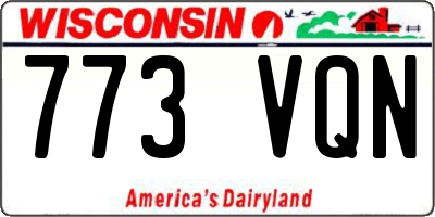 WI license plate 773VQN