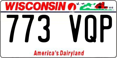 WI license plate 773VQP