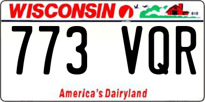 WI license plate 773VQR