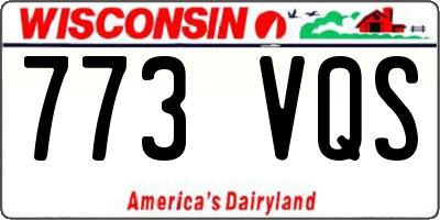 WI license plate 773VQS