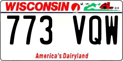 WI license plate 773VQW