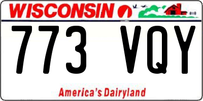 WI license plate 773VQY