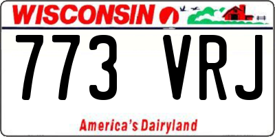 WI license plate 773VRJ