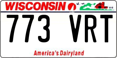 WI license plate 773VRT