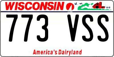 WI license plate 773VSS