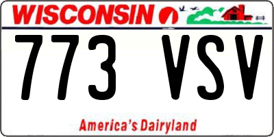 WI license plate 773VSV