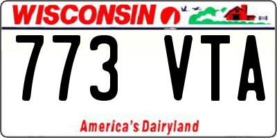 WI license plate 773VTA