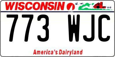 WI license plate 773WJC