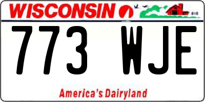 WI license plate 773WJE