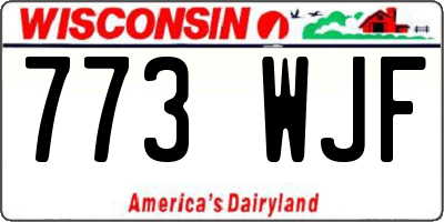 WI license plate 773WJF