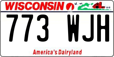 WI license plate 773WJH
