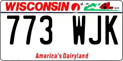 WI license plate 773WJK