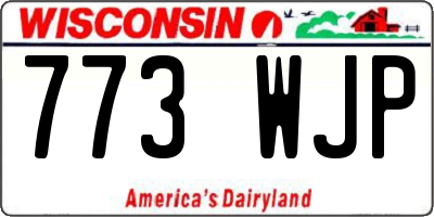 WI license plate 773WJP