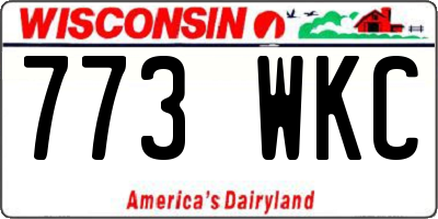 WI license plate 773WKC