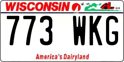 WI license plate 773WKG