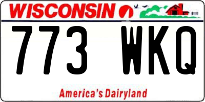 WI license plate 773WKQ