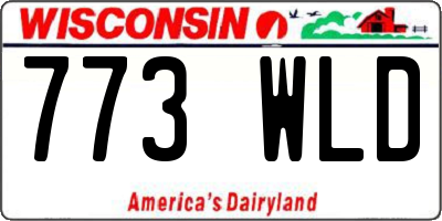 WI license plate 773WLD