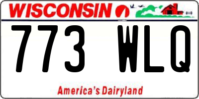 WI license plate 773WLQ