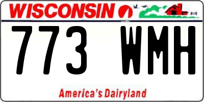 WI license plate 773WMH
