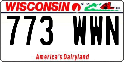 WI license plate 773WWN