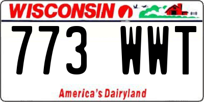 WI license plate 773WWT