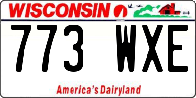 WI license plate 773WXE
