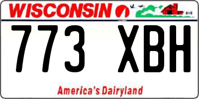 WI license plate 773XBH