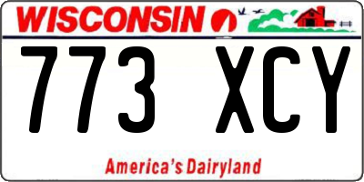 WI license plate 773XCY