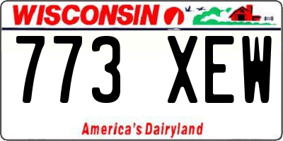 WI license plate 773XEW