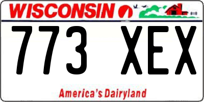 WI license plate 773XEX