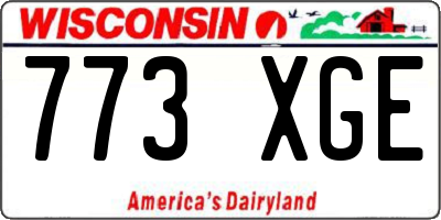 WI license plate 773XGE