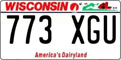 WI license plate 773XGU