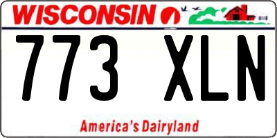 WI license plate 773XLN