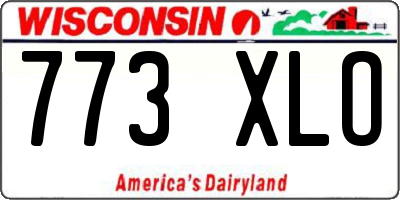 WI license plate 773XLO