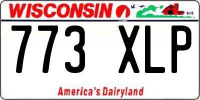 WI license plate 773XLP