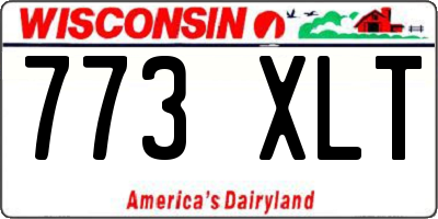 WI license plate 773XLT
