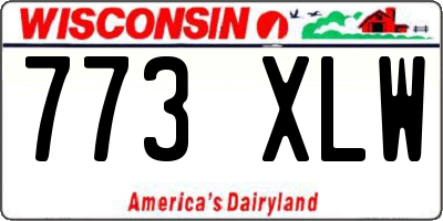 WI license plate 773XLW