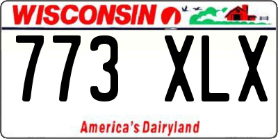 WI license plate 773XLX
