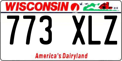 WI license plate 773XLZ