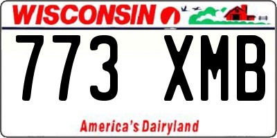 WI license plate 773XMB