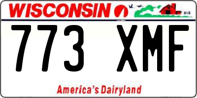 WI license plate 773XMF