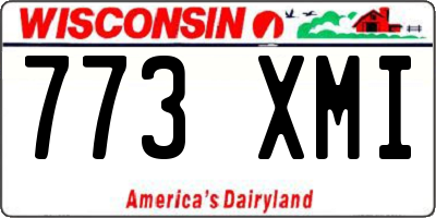 WI license plate 773XMI