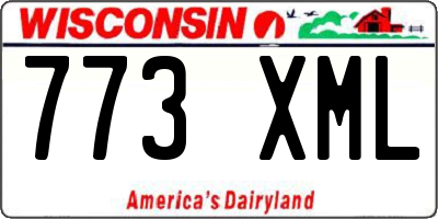 WI license plate 773XML