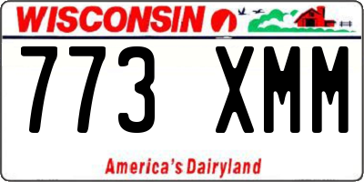 WI license plate 773XMM