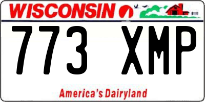 WI license plate 773XMP